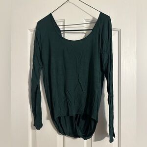 Zyia namaste forest green top